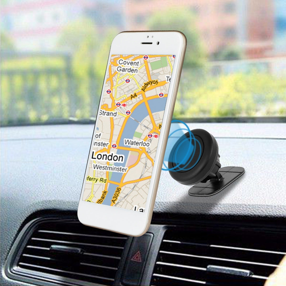 Universal Phone Holder Car Mount 360¡ Dashboard Magnetic Car Phone Mount Stand for iPhone XS/XS Max/XS/X Galaxy S10/S9+/S8 Google Nexus 6