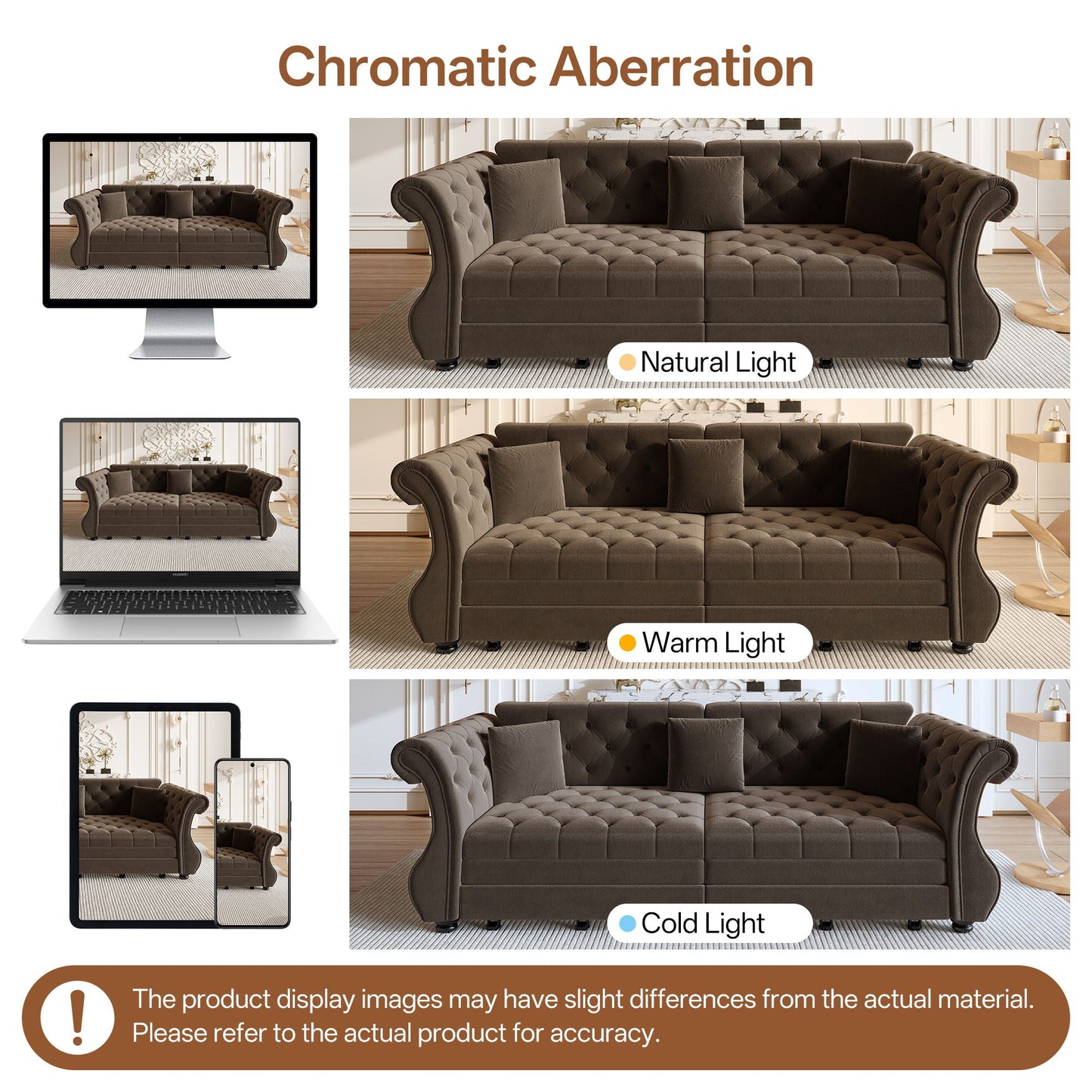 Oversized Chesterfield Pull Out Sofa Bed, Roll Arm Couch With Flower Tufting For Living Room
