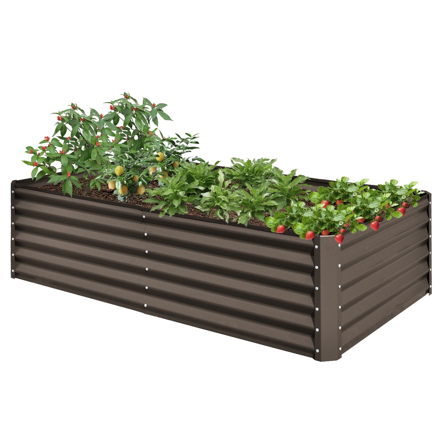 6x3x1.5ft Galvanized Raised Garden Bed