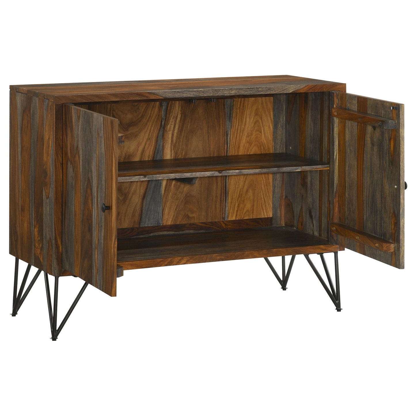 Komomo - 1 Adjustable Shelf Accent Cabinet - Gray