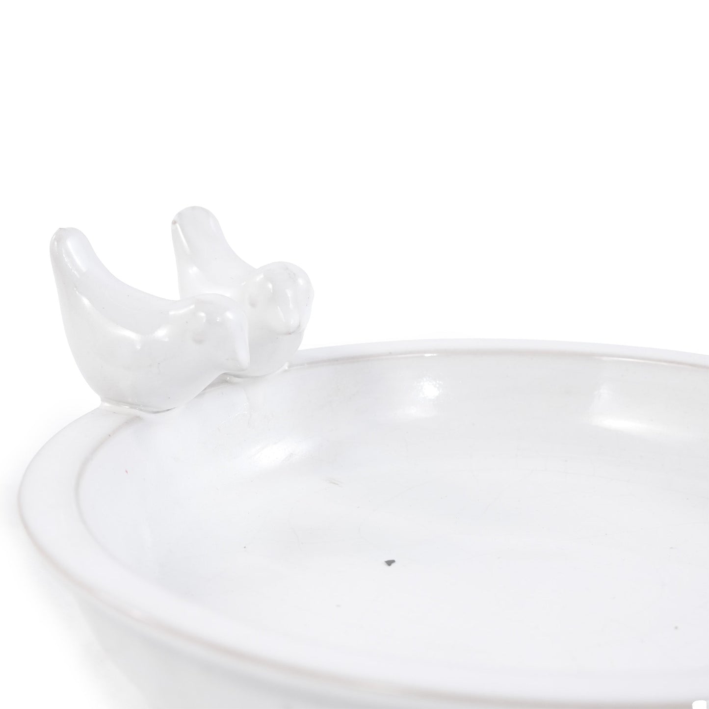 Handmade Ceramic Bird Bath - 11.8 Inch Glossy