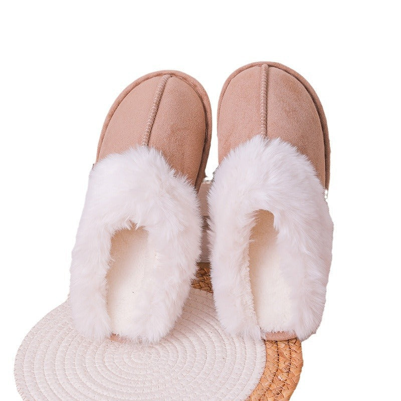 Cotton Slippers Thickened For Indoor Use In Autumn And Winter Half-covered