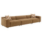 Zoey - Modular - LF Arm Chair With Pillow - Chocolate Suede