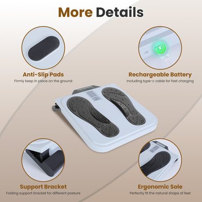 EMS Foot Massager – 10 Modes, 50 Intensities, Remote Control, Rechargeable