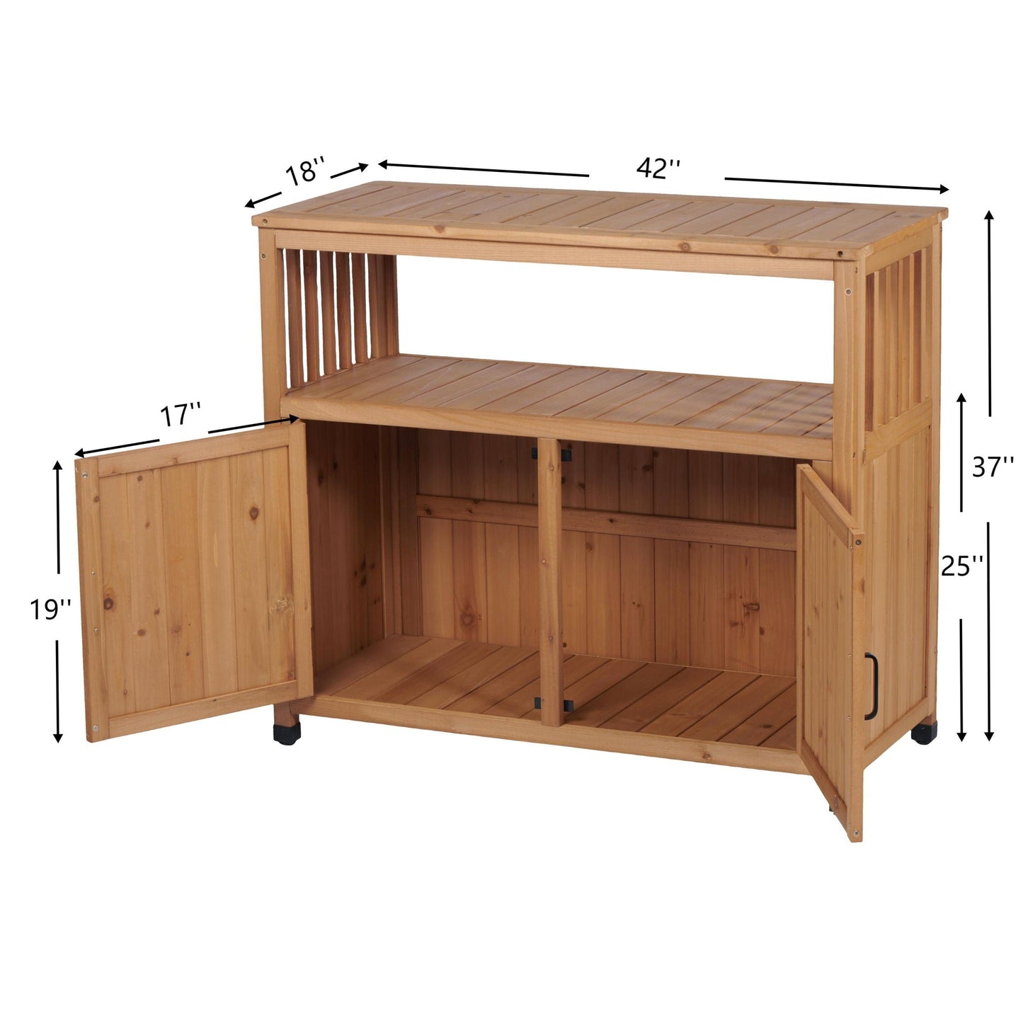 Patio Bar Table Set With Storage