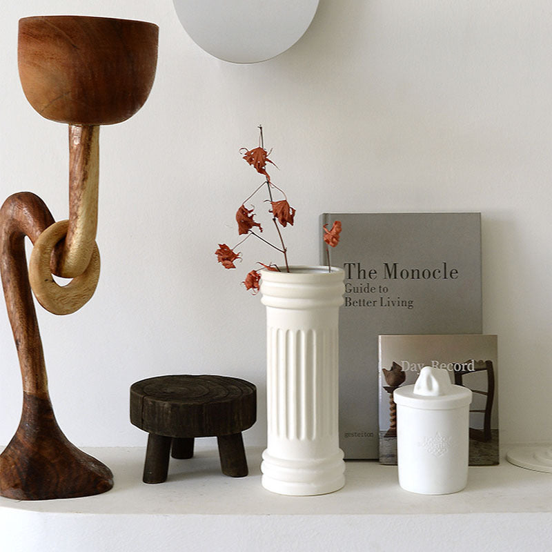 Modern Minimalist Ceramic Decorative Dried Flower Vase Desktop Ornaments