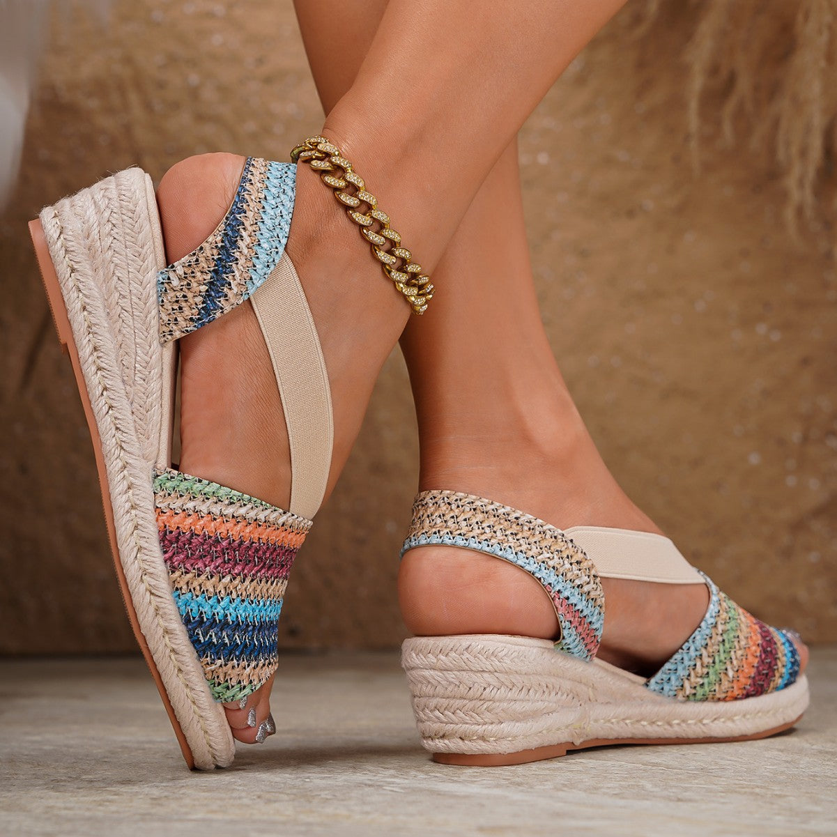 European And American Ethnic-style Wedge Sandals