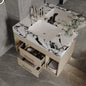 29.9" Modern Floating Bathroom Vanity with Sintered Stone Top