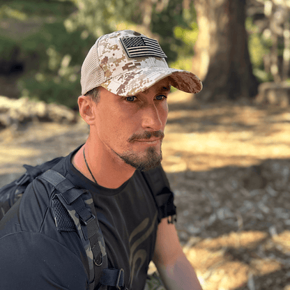 JupiterGear Military-Style Tactical Patch Hat with Adjustable Strap | Breathable & Unisex