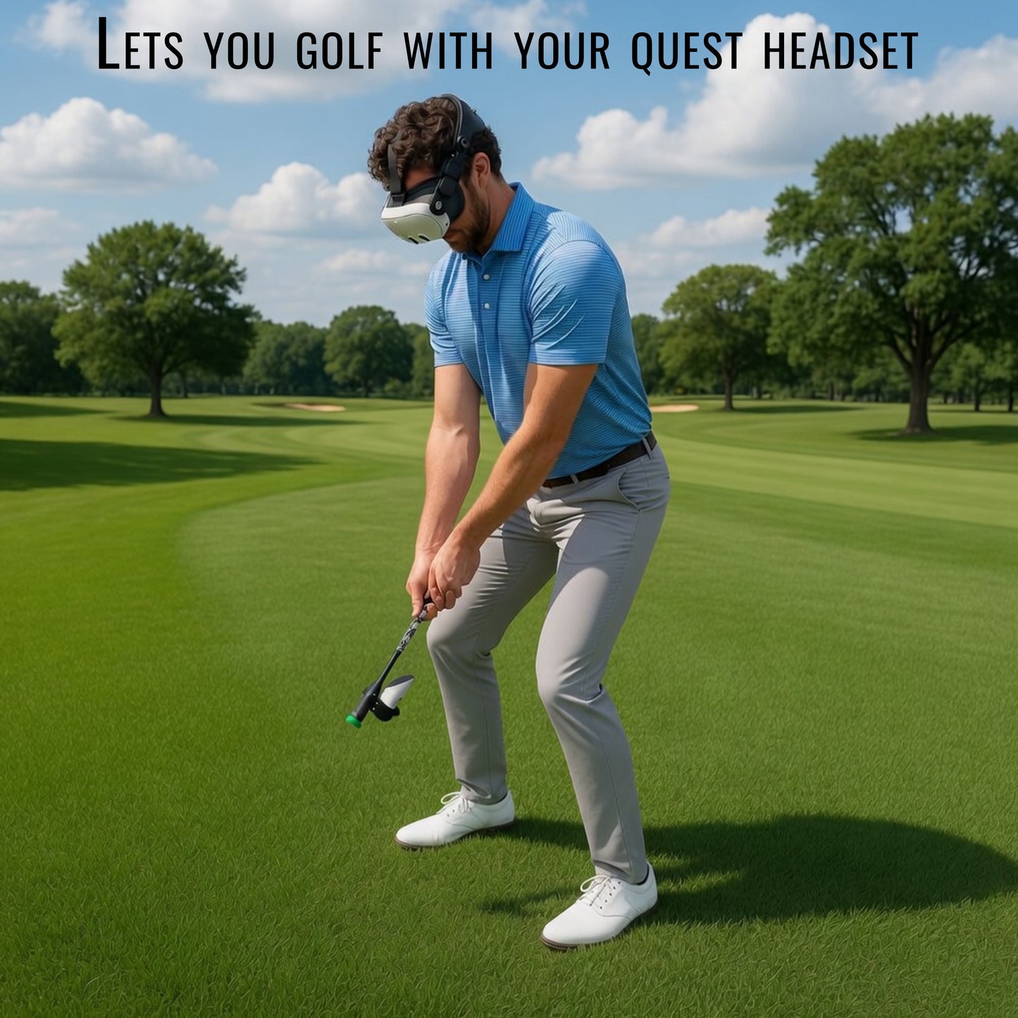 DriVR Elite Mini -  Adjustable VR Weighted Golf Club Handle Accessory - Compatible with Quest 2, 3/3s, and Pro