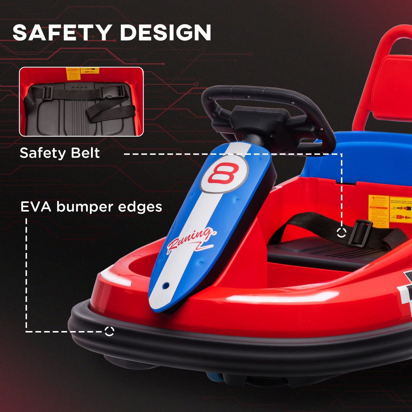 360° Rotating Electric Bumper Car for Kids - Fun Ride On Toy with 6V Battery