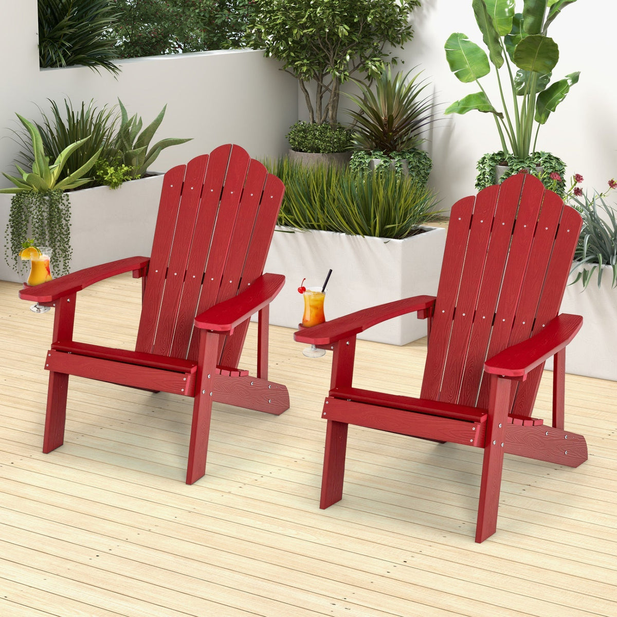 Adirondack Chair Set - Adult & Kids Pair for Patio