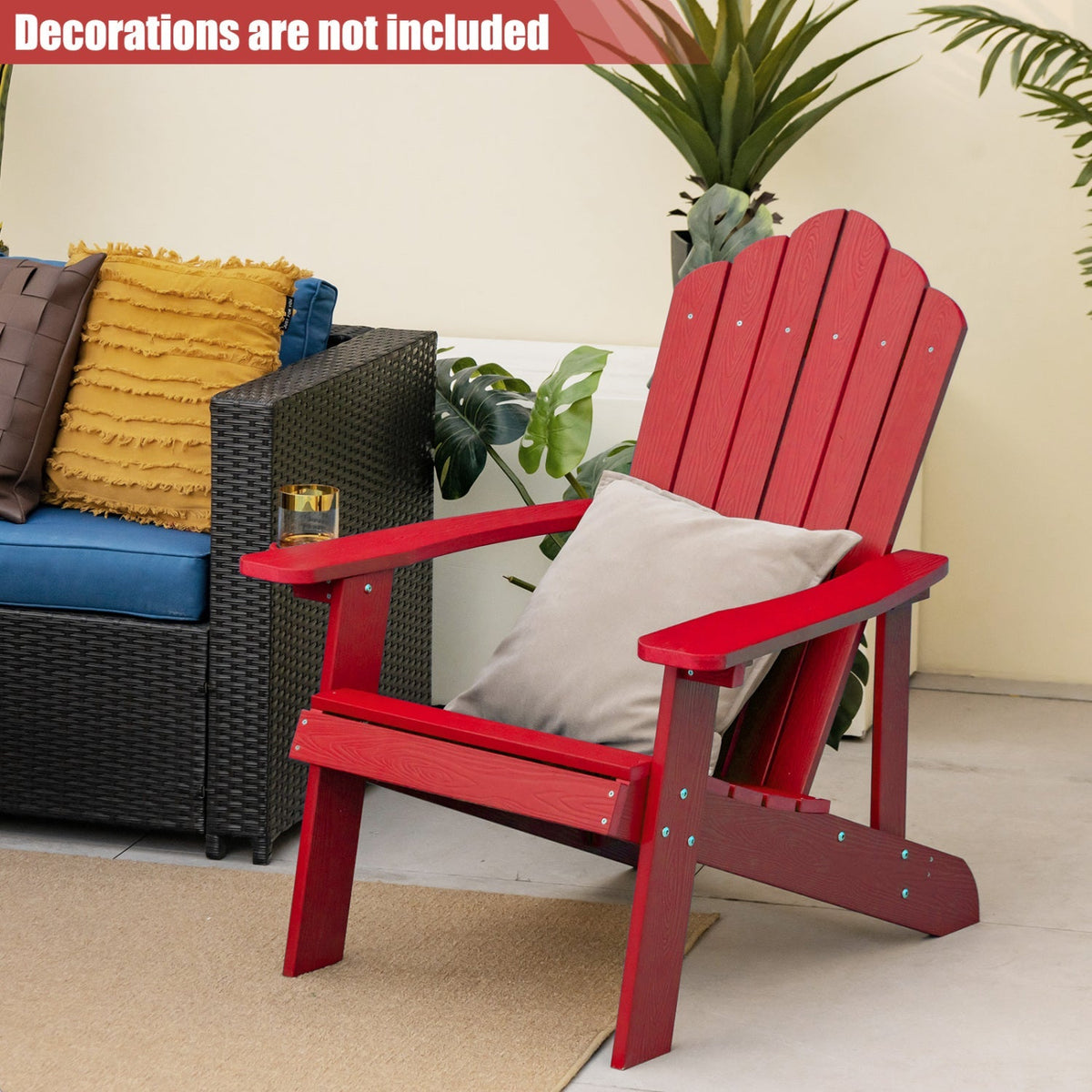 Adirondack Chair Set - Adult & Kids Pair for Patio