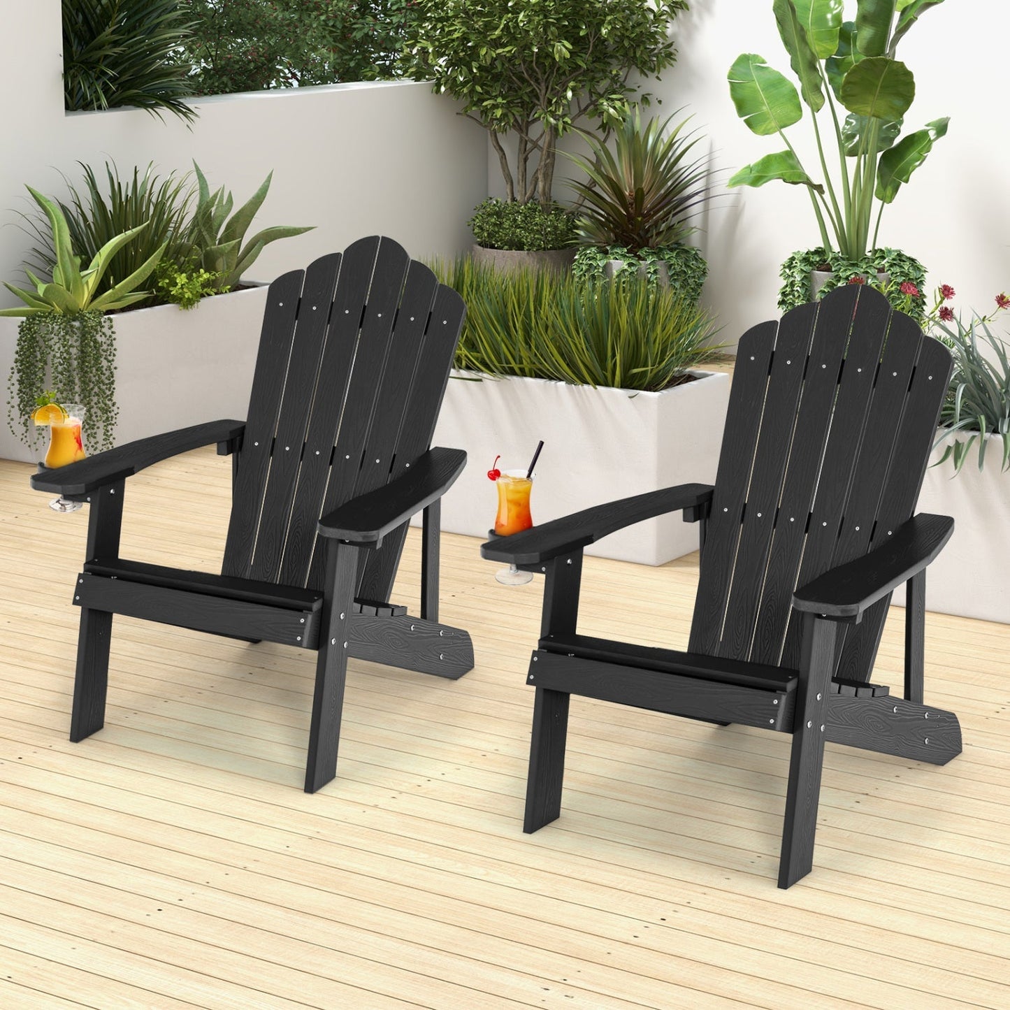 Adirondack Chair Set - Adult & Kids Pair for Patio