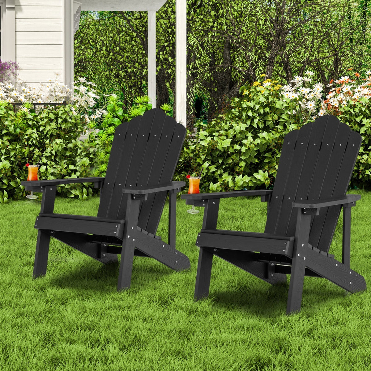 Adirondack Chair Set - Adult & Kids Pair for Patio
