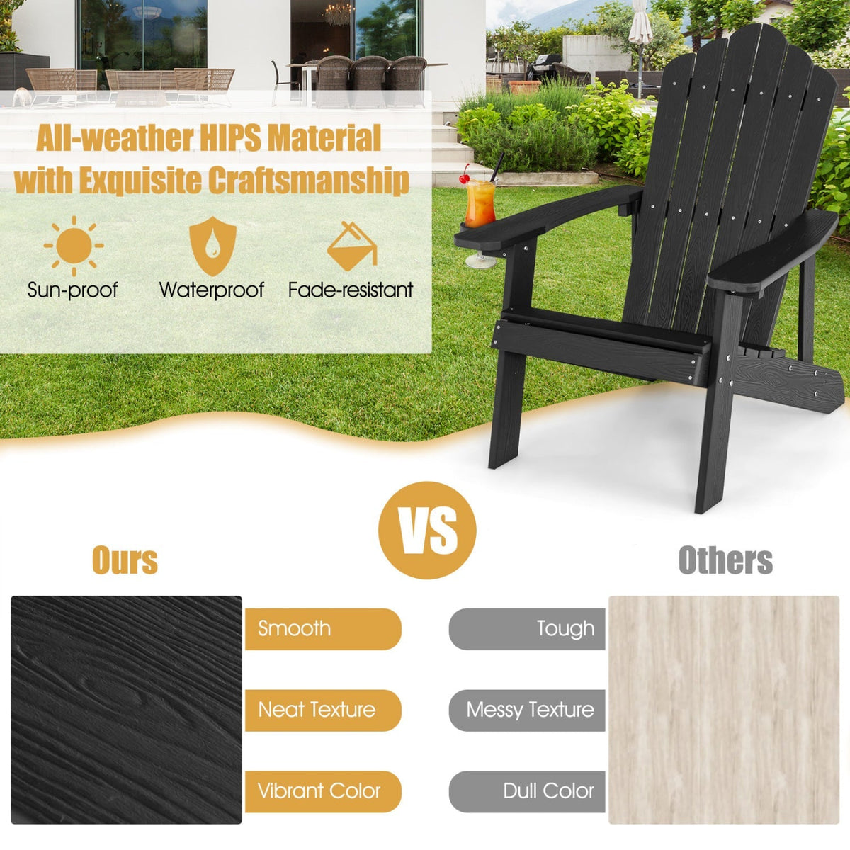 Adirondack Chair Set - Adult & Kids Pair for Patio