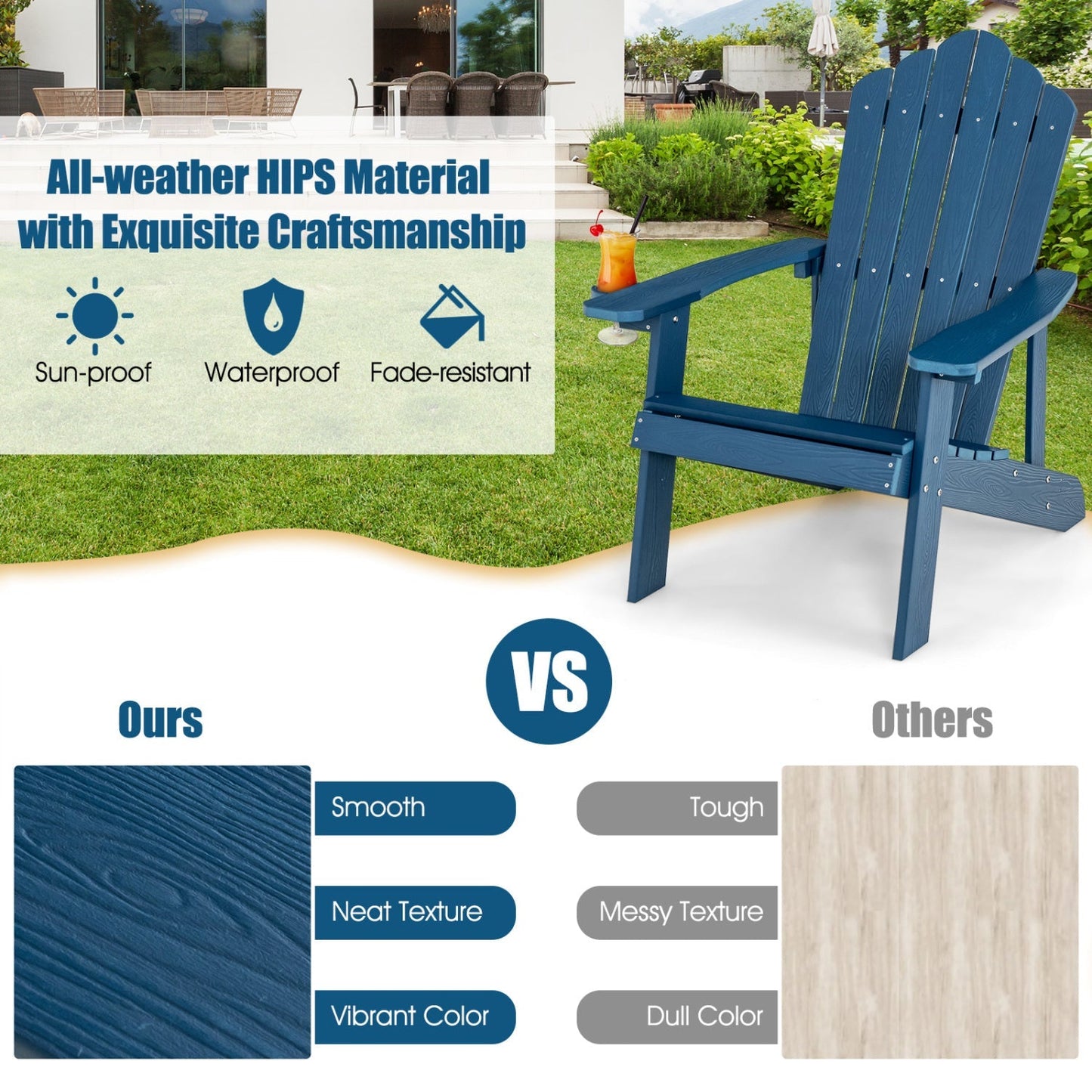 Adirondack Chair Set - Adult & Kids Pair for Patio