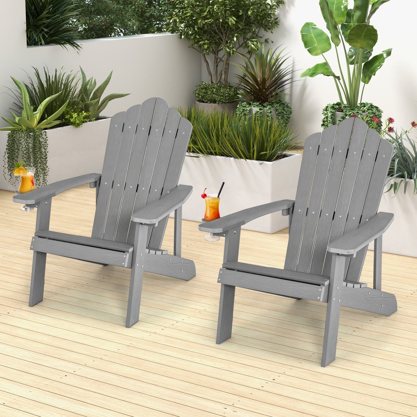 Adirondack Chair Set - Adult & Kids Pair for Patio