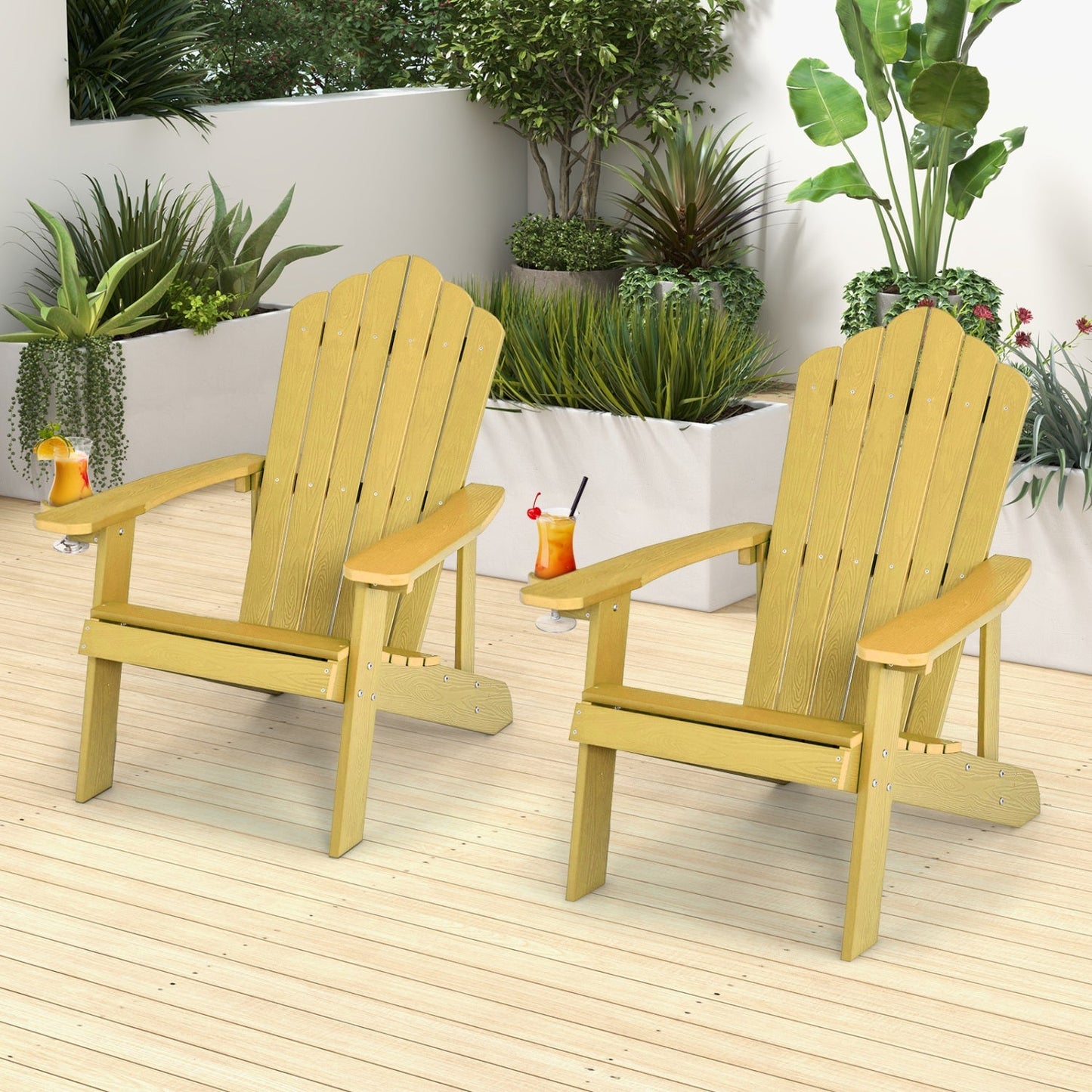 Adirondack Chair Set - Adult & Kids Pair for Patio