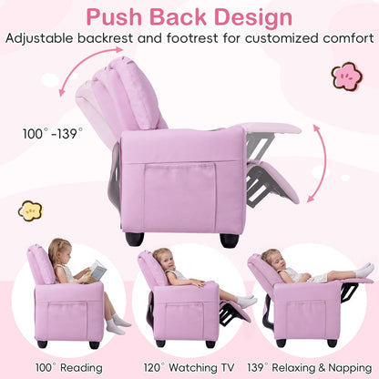2-Seater Kids Recliner Double Toddler Sofa Chair with 2 Cup Holders