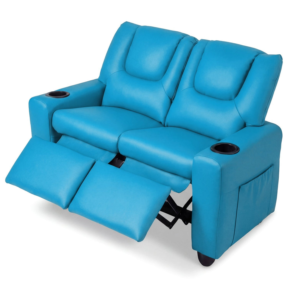 2-Seater Kids Recliner Double Toddler Sofa Chair with 2 Cup Holders
