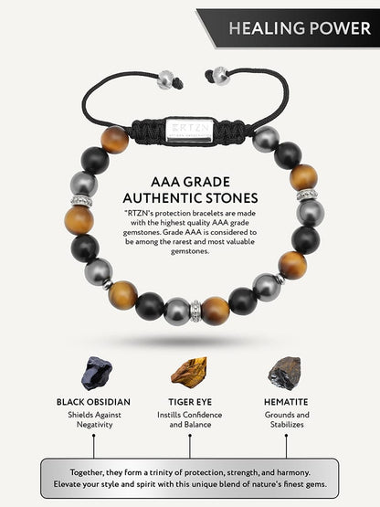 Triple Protection Beaded Bracelet - Mykonos