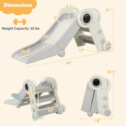 2 in 1 Baby Slide with Climber for Toddlers Age 18+ Months