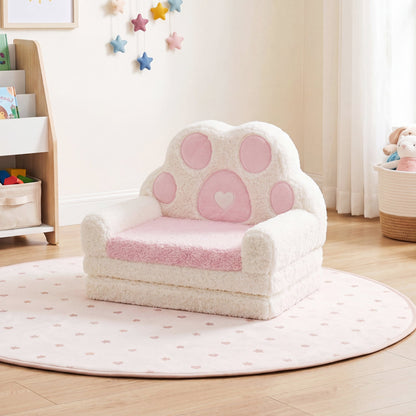 2-in-1 Convertible Kids Sofa to Lounger with Removable Cover