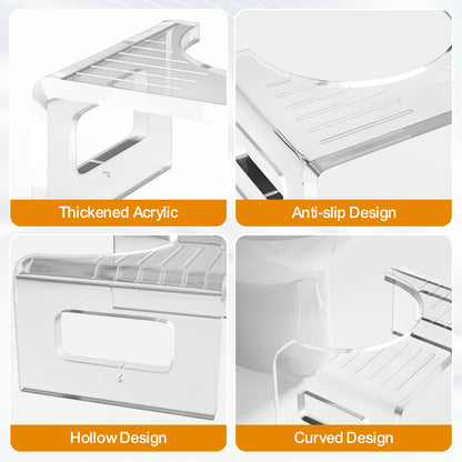 7'' Tall Acrylic Toilet Stool