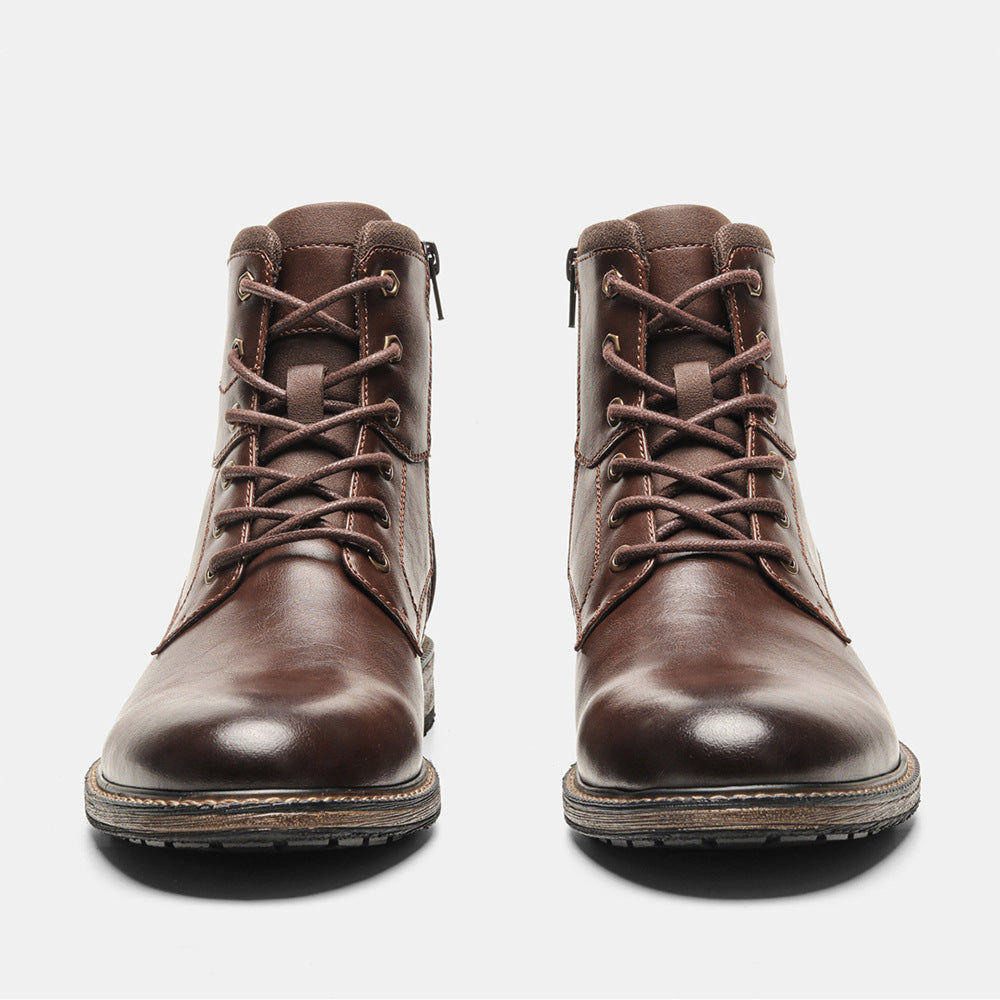 Men's Outdoor Tooling Retro High-top Leather Boots
