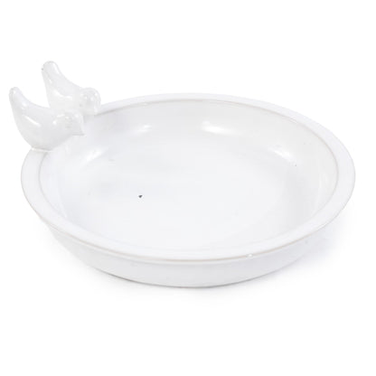 Handmade Ceramic Bird Bath - 11.8 Inch Glossy
