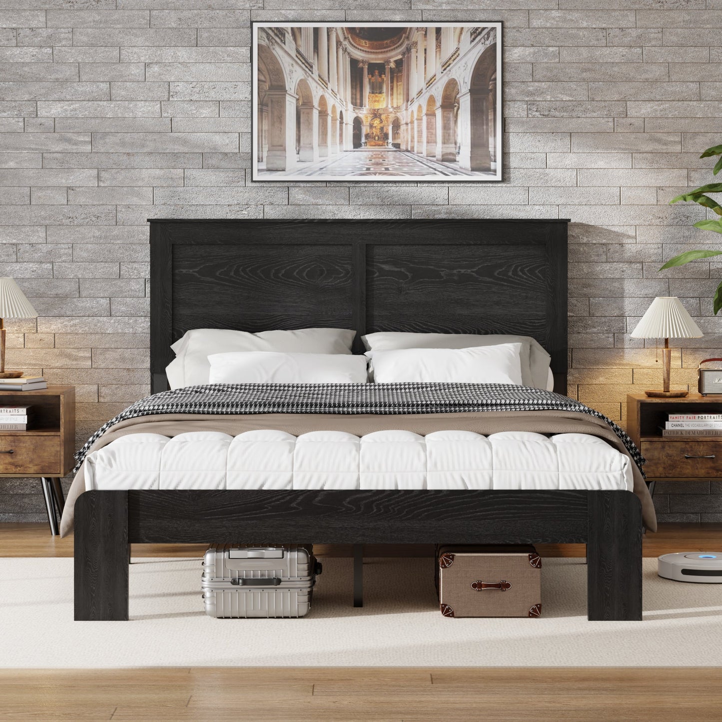 Full Size Wood Platform Bed Frame
