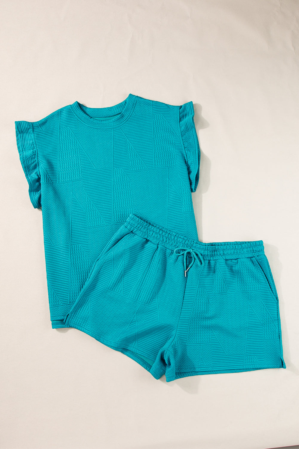 Allie Textured Ruffle Lounge Set