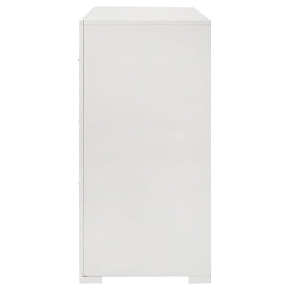 Ives 6-drawer Dresser Cabinet White High Gloss
