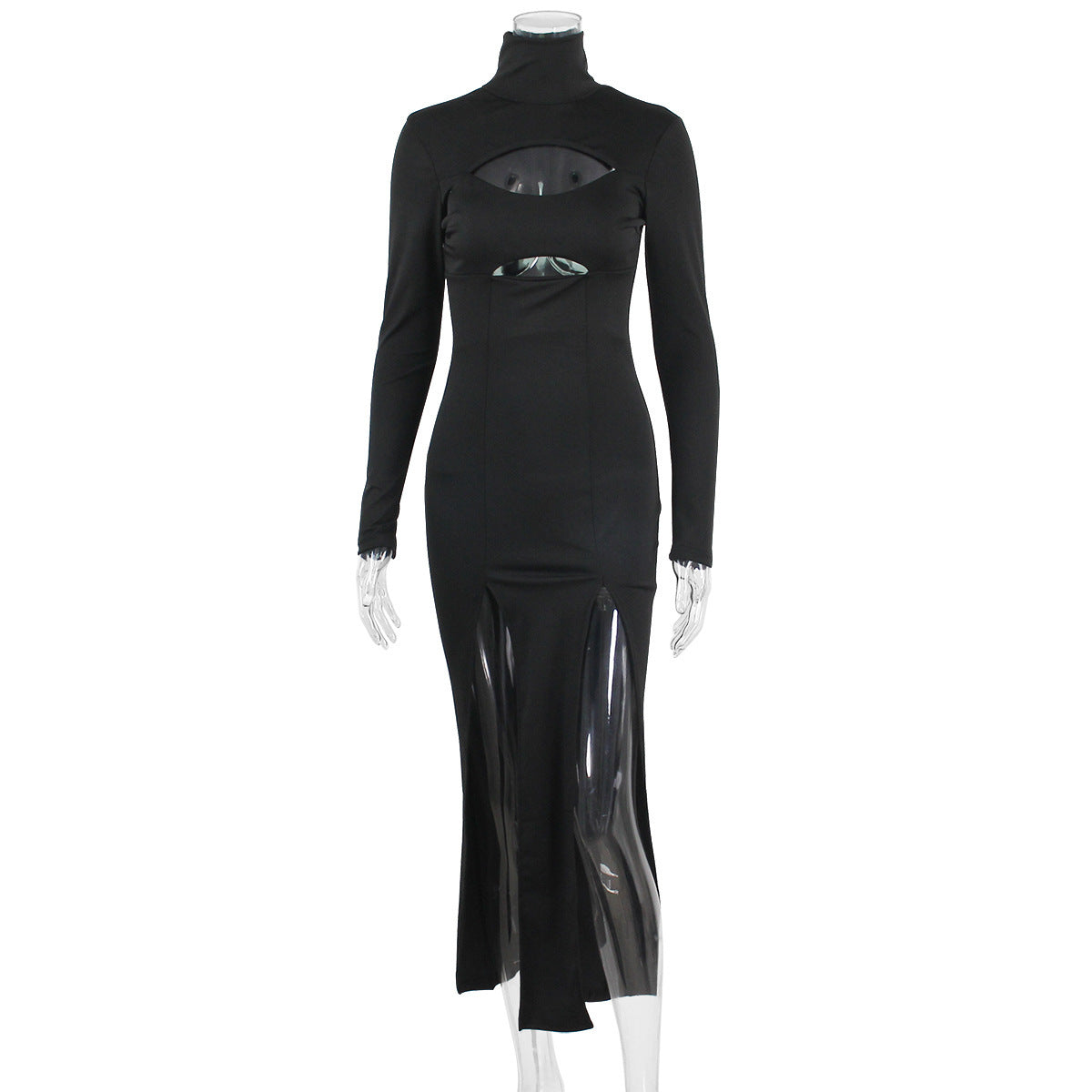 New Black elegant Fashionable Autumn And Winter party Dress for women