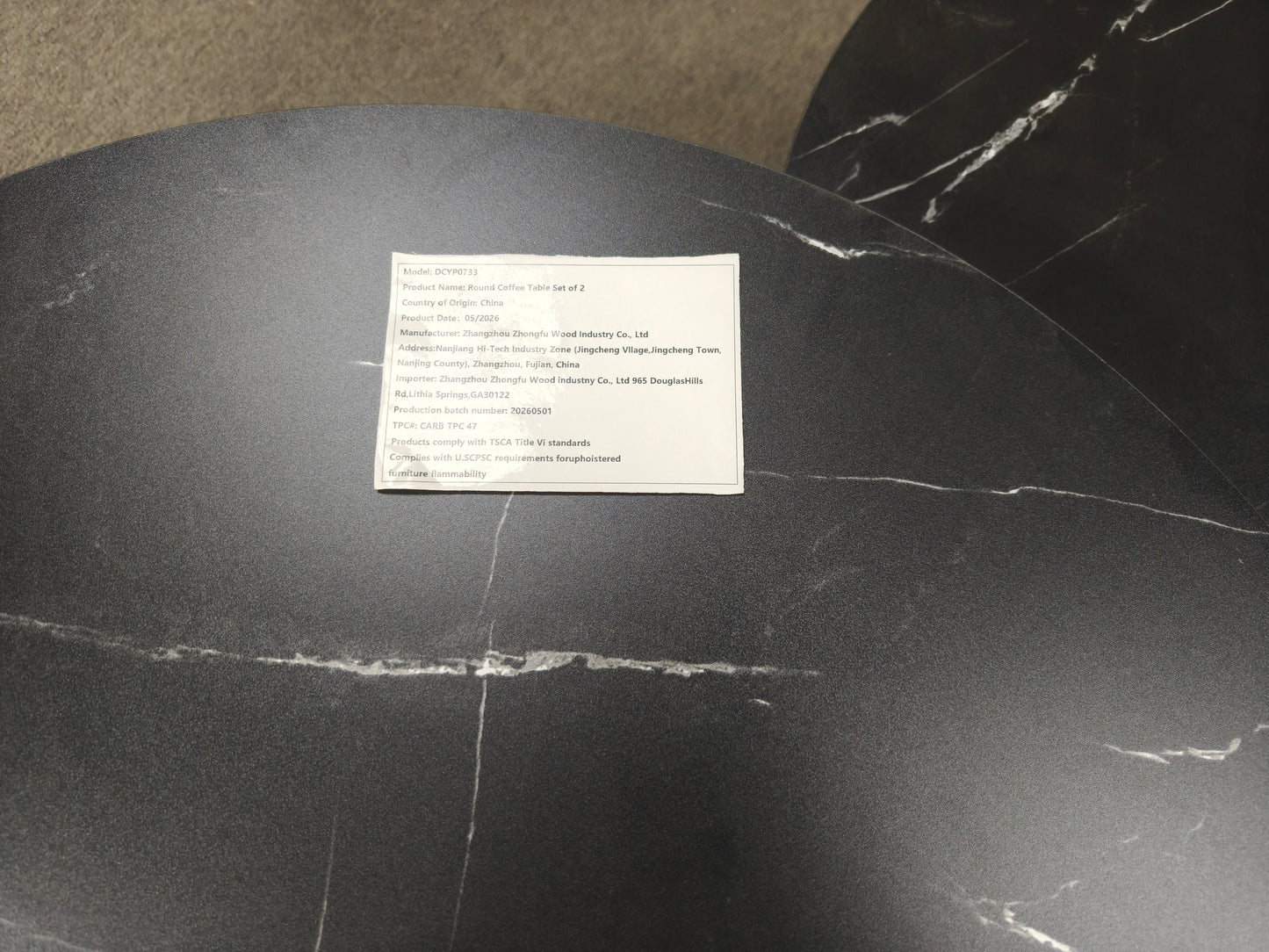 27.6in Nesting Coffee Table Set of 2