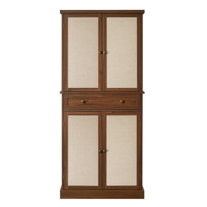 4 Door Storage Cabinet With 1 Drawer, With 4 Adjustable Inner Shelves