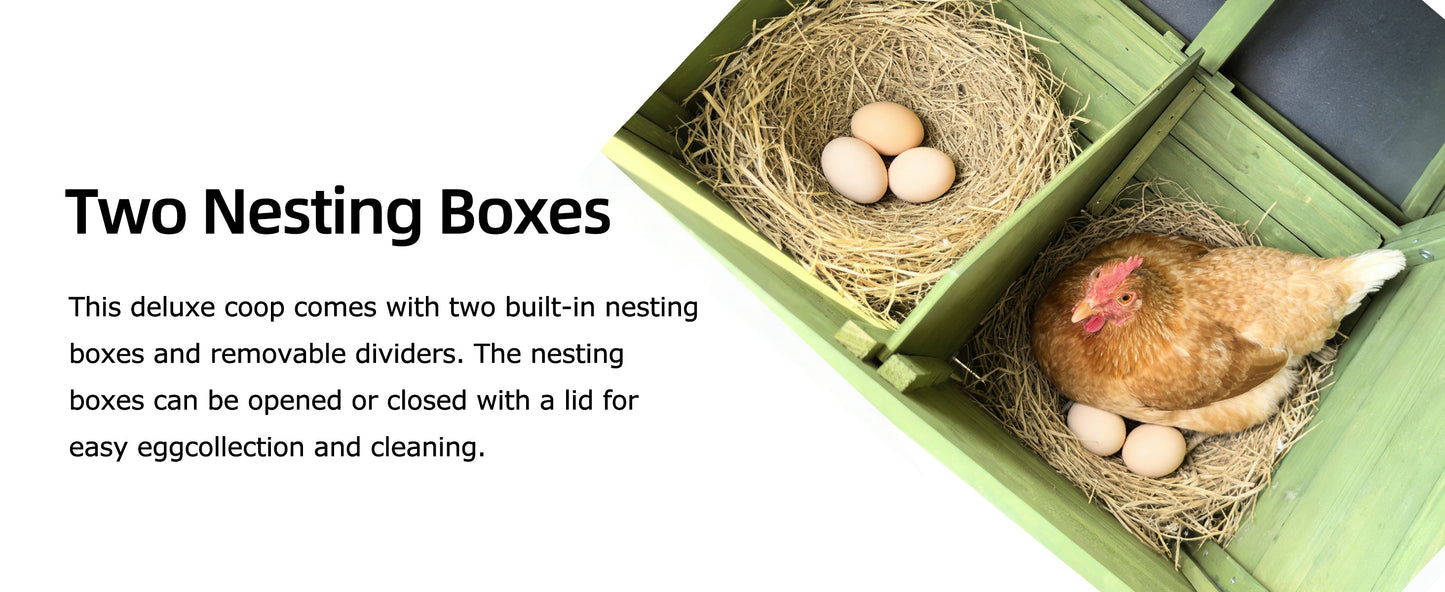 70" Automatic Chicken Coop with Solar-Powered Door