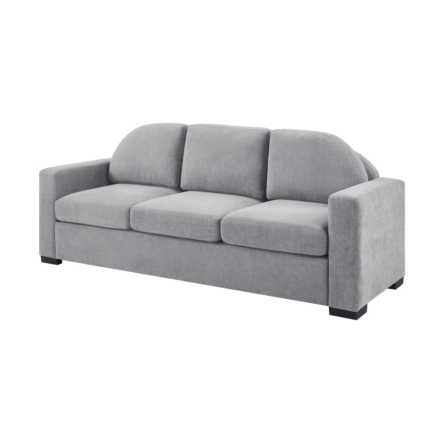 Modern 3 Seater Sofa With Curved Backrest