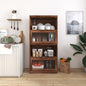 Bookcase Contemporary Closed Back Glass Doors Office Storage Cabinet