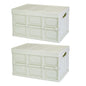2Pcs 56L Collapsible Storage Bins With Dustproof Lid Waterproof Interior Bag Handle Stackable Storage Box Container Utility Organizer Crate For Campin