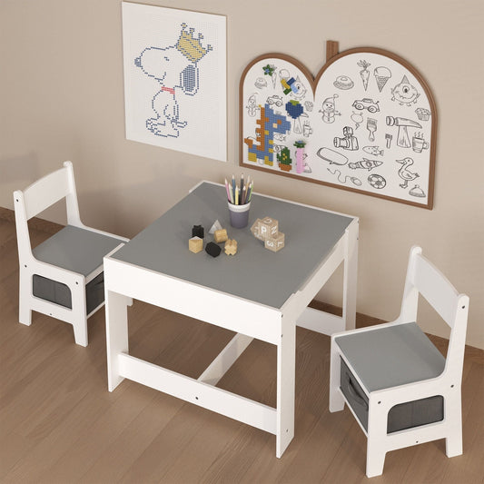 Kids 3-In-1 Activity Table And Chair Set