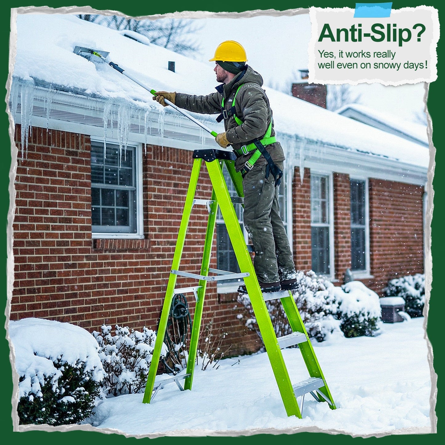Fiberglass Ladder with Tool Tray