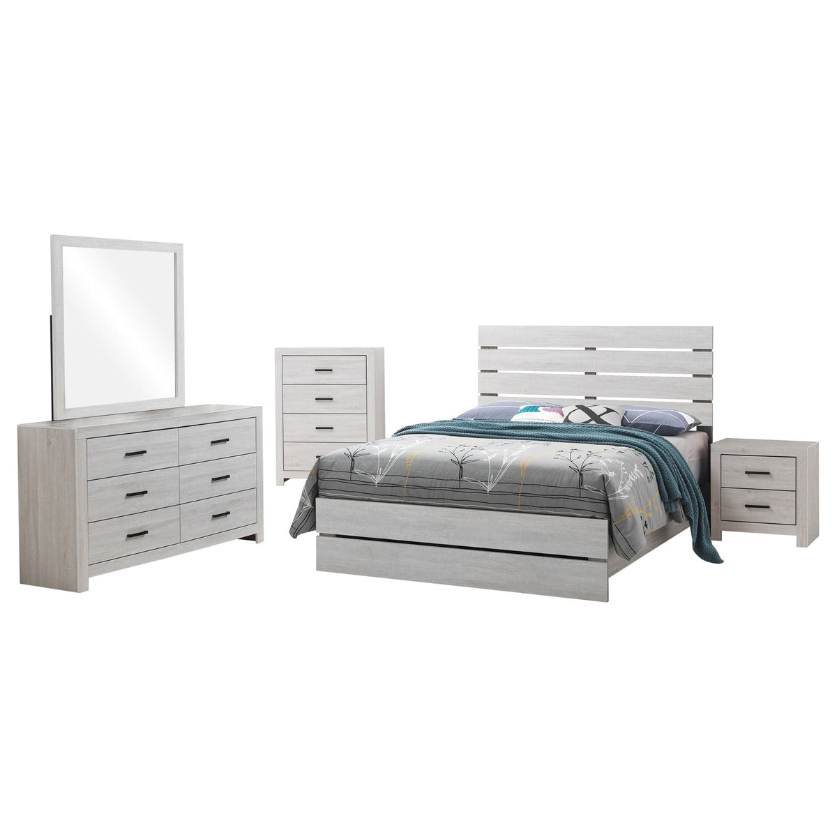 Brantford 5-piece Queen Bedroom Set Coastal White