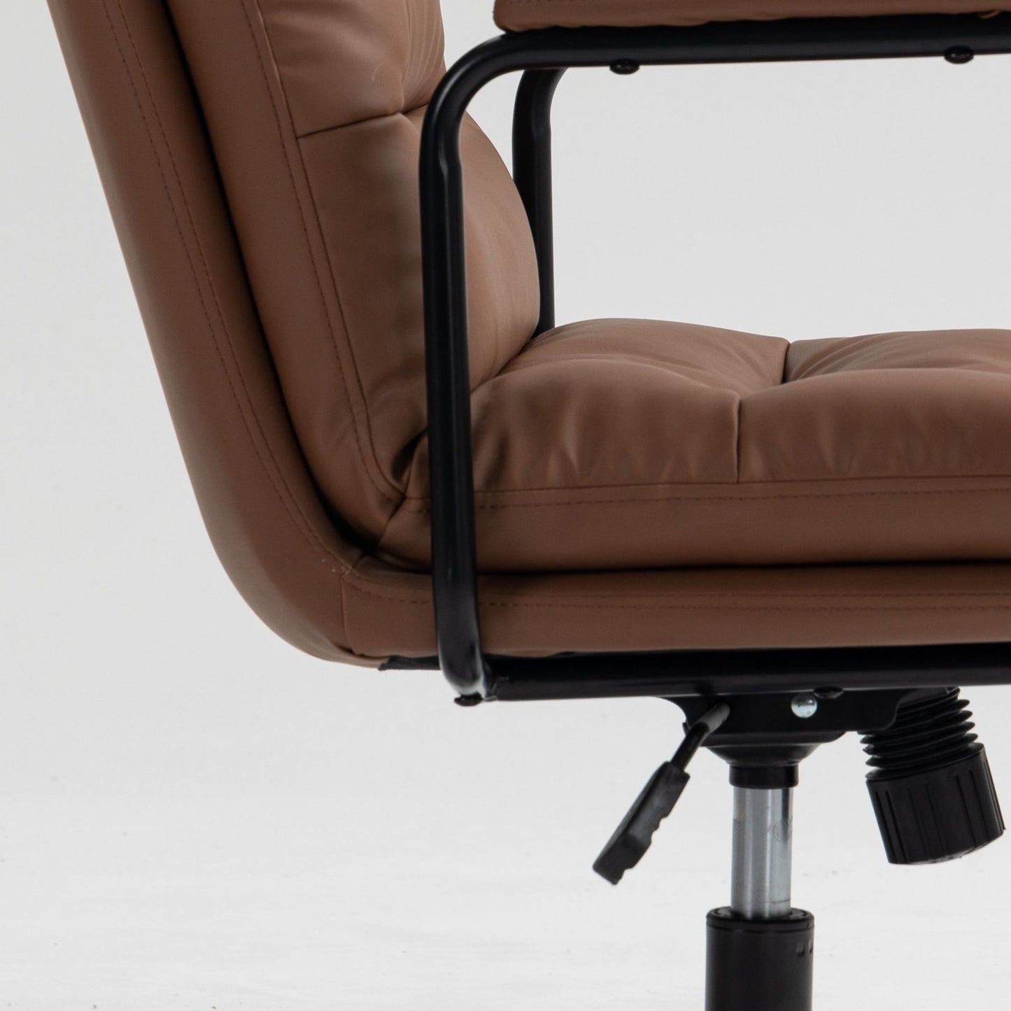 Office Chair, Mid Back Home Office Desk Task Chair With Wheels And Arms Ergonomic Computer Rolling Swivel Chair With Padded Armrest