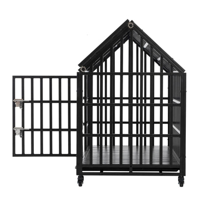 Heavy Duty Dog Crate Lockable Wheels