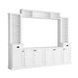 Minimalist Entertainment Wall Unit Set With Bridge For TVs Up To 75"