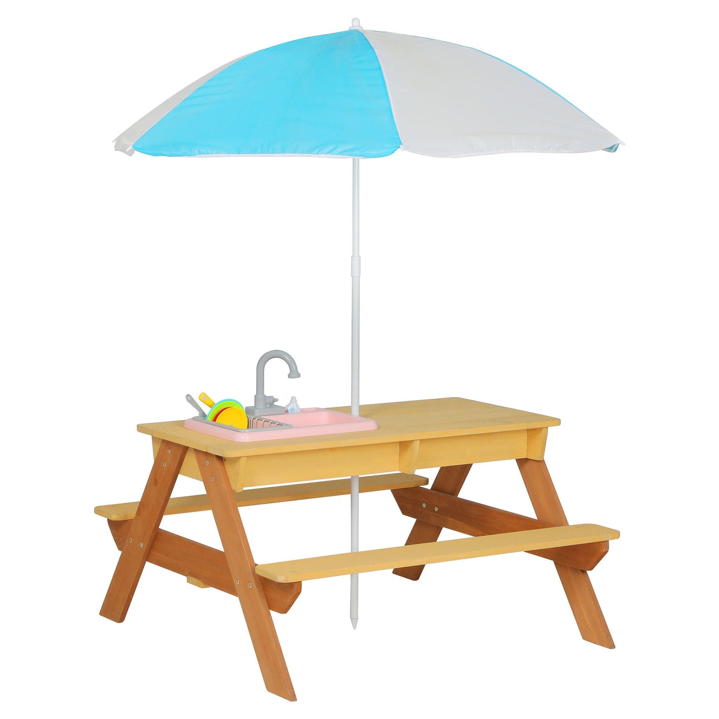 Kids Picnic Table With Sand and Water Table Conversion