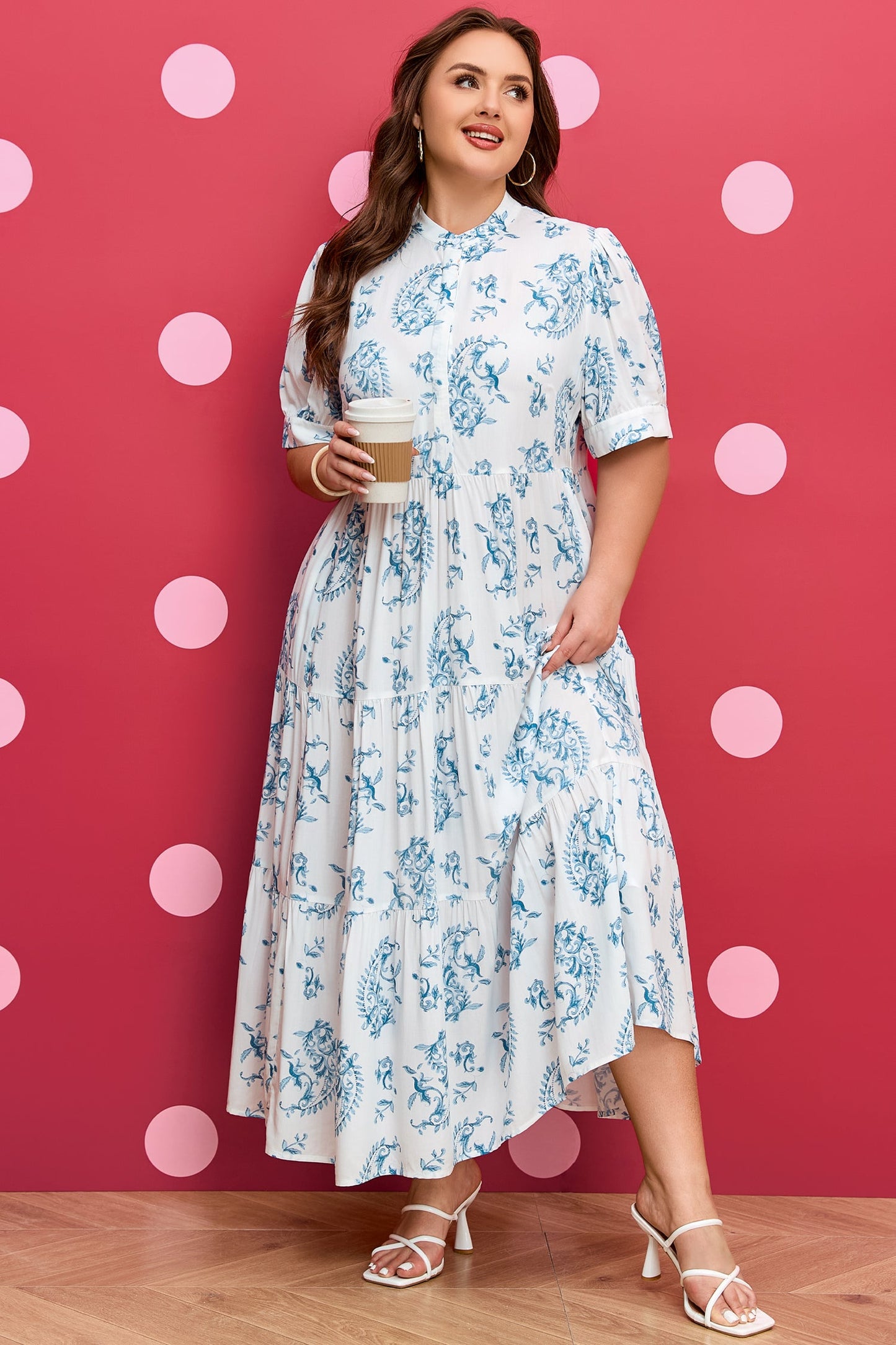 Milana Short Sleeve Maxi PLUS Dress