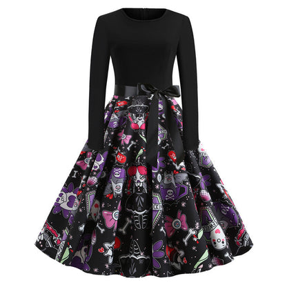 Christmas Retro Performance A- Line Dress Women's Clothing
